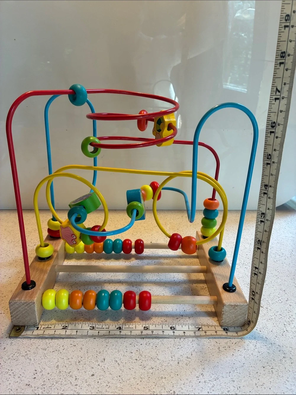 Wooden Multi-Track Bead Maze Activity Toy - Colorful